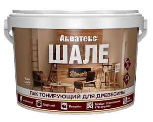 картинка Акватекс ШАЛЕ. Венге. 2,5 л. Лак тонирующий для древесины внутри помещений