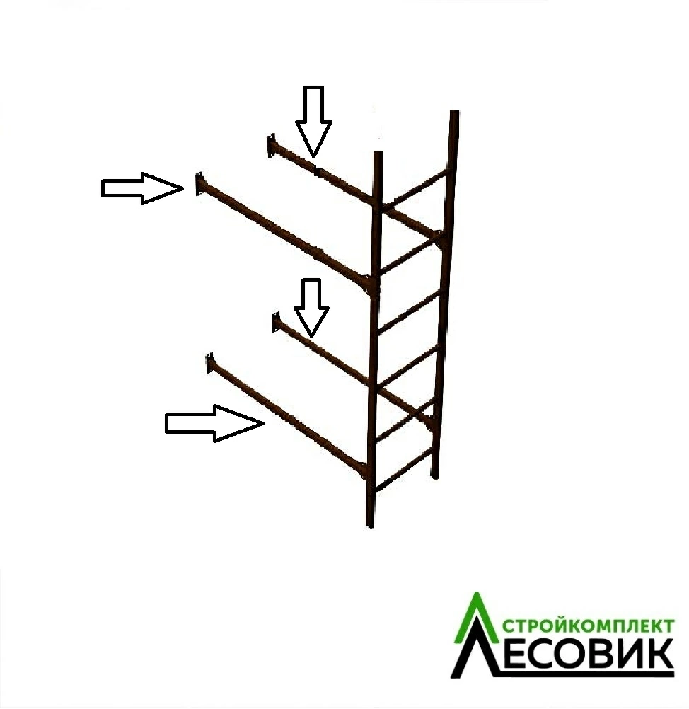 картинка Лестница Кронштейн к стене (Комплект 4шт и метизы)