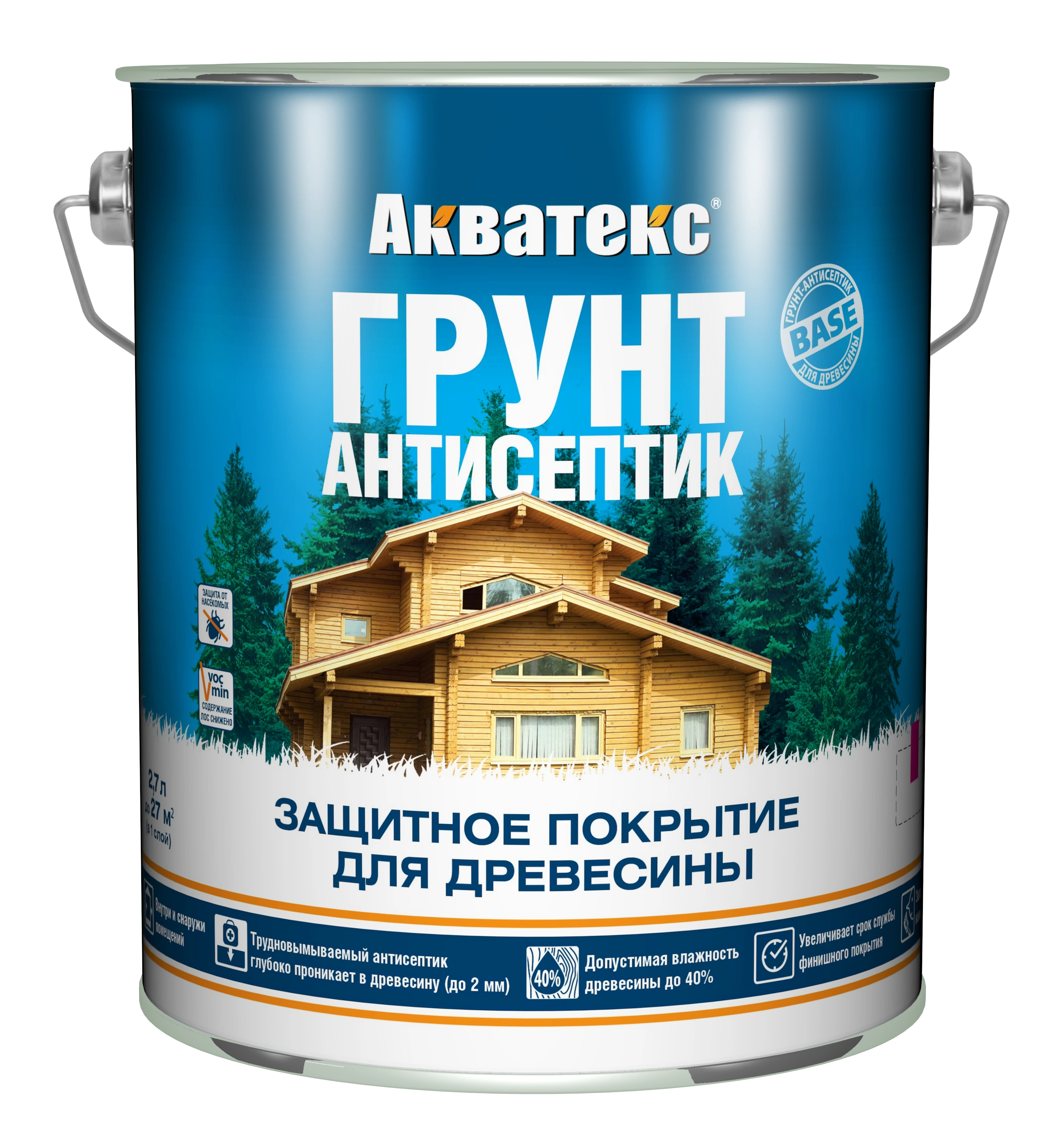 картинка Акватекс Грунт-антисептик. 0,8 л. Защитный состав для древесины