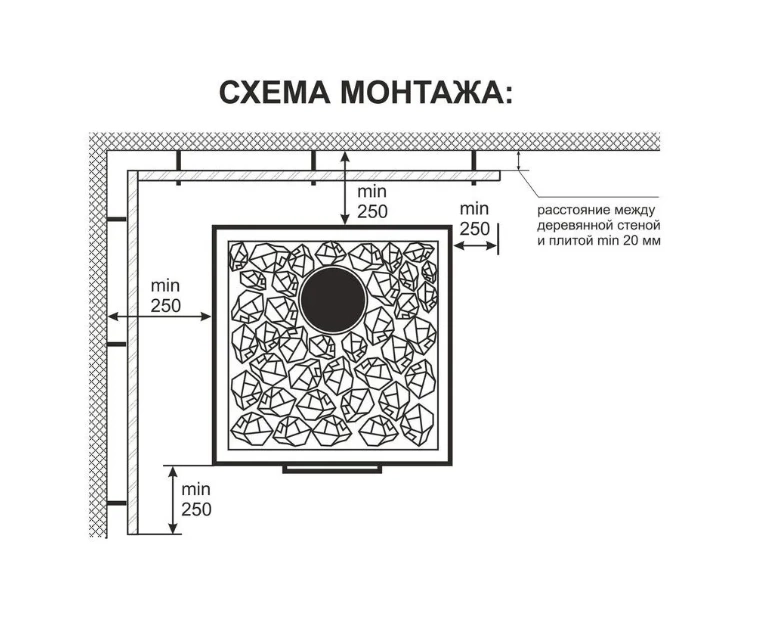 картинка Плита Огнестойкая Магнезитовая 8*600*1200 мм ОгнеупороFF Декор Серая