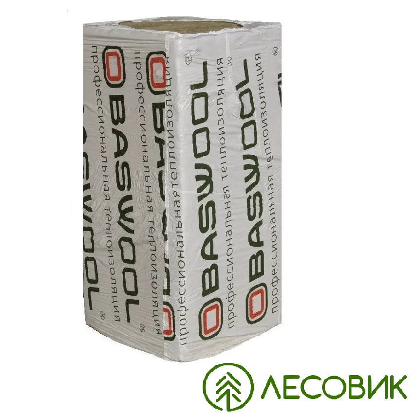 картинка Утеплитель BASWOOL базальтовый 50х600х1200 мм, 45-50 кг/м³, 6 шт в упаковке  с размерами
