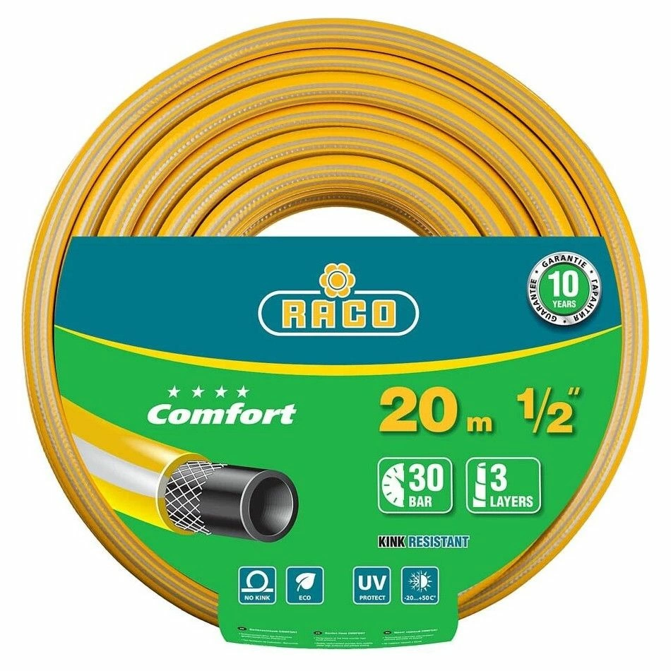 картинка Шланг армированный RACO Comfort 1/2, 20 метров 30атмосфер