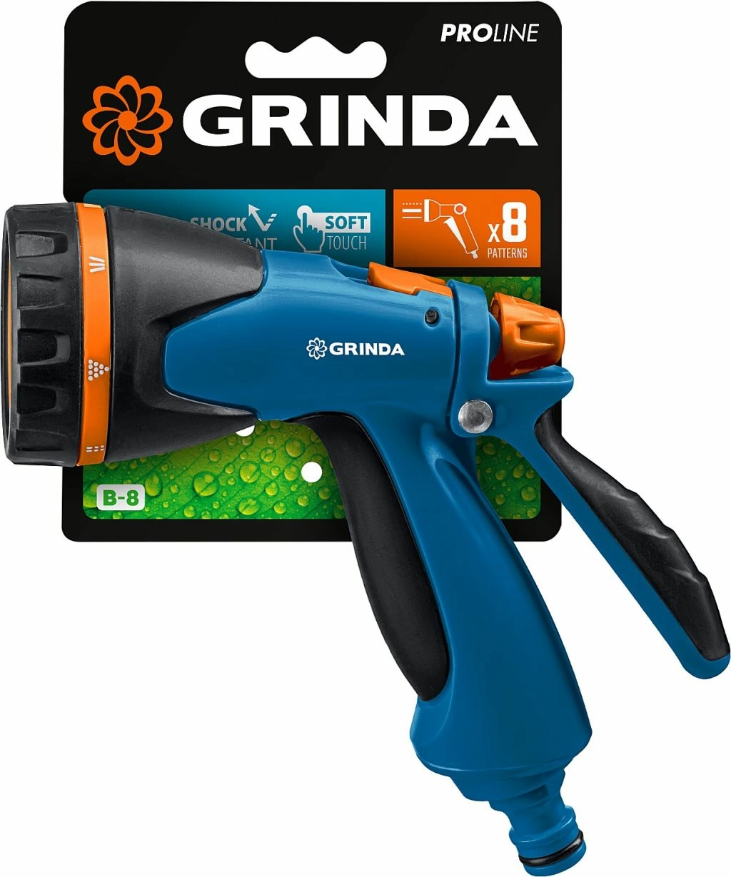 картинка Пистолет поливочный GRINDA Proline B-8,8-режимов, 429110