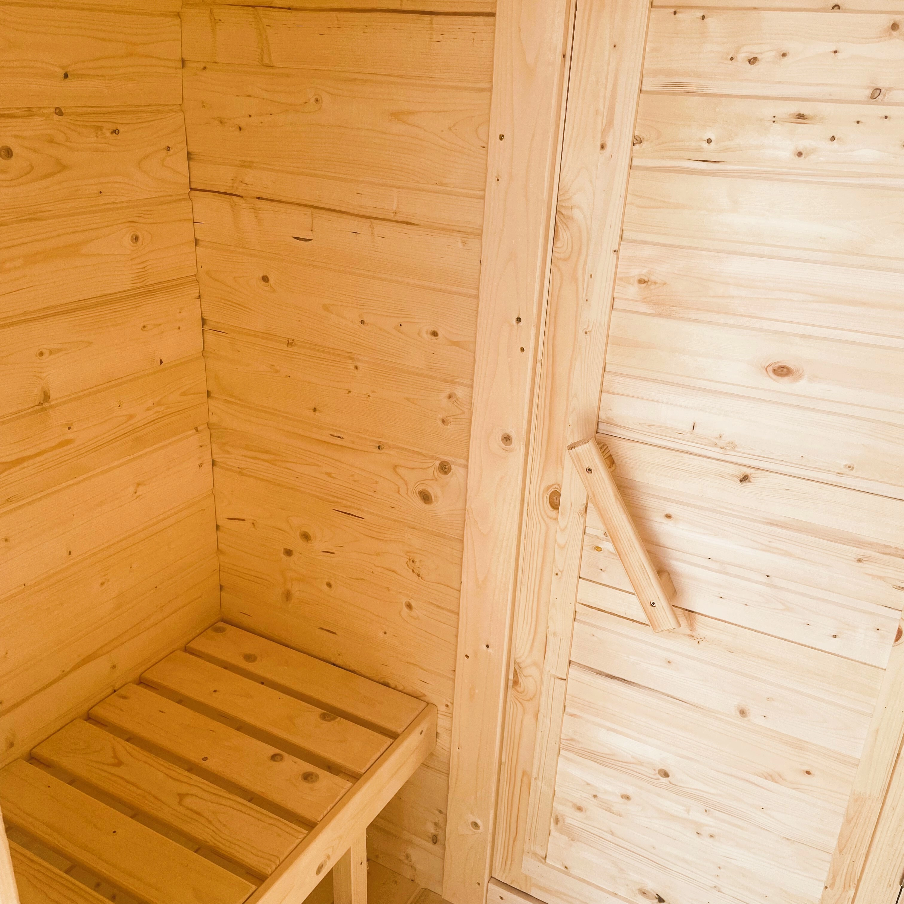 картинка Баня-бочка Квадро 2х3 метра, цвет Светлый орех