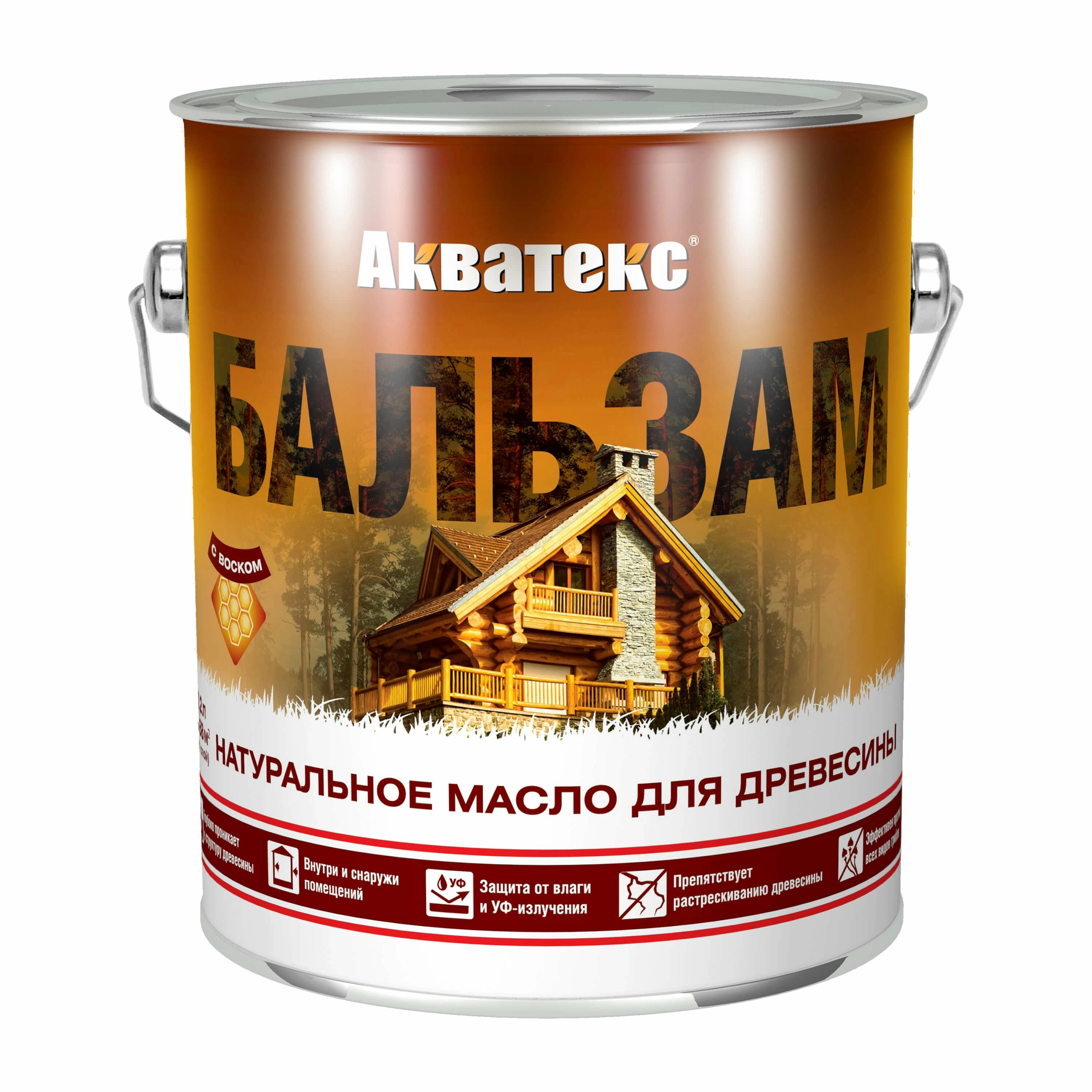 картинка Акватекс БАЛЬЗАМ. Эбеновое дерево. 2 л. Натуральное масло для древесины