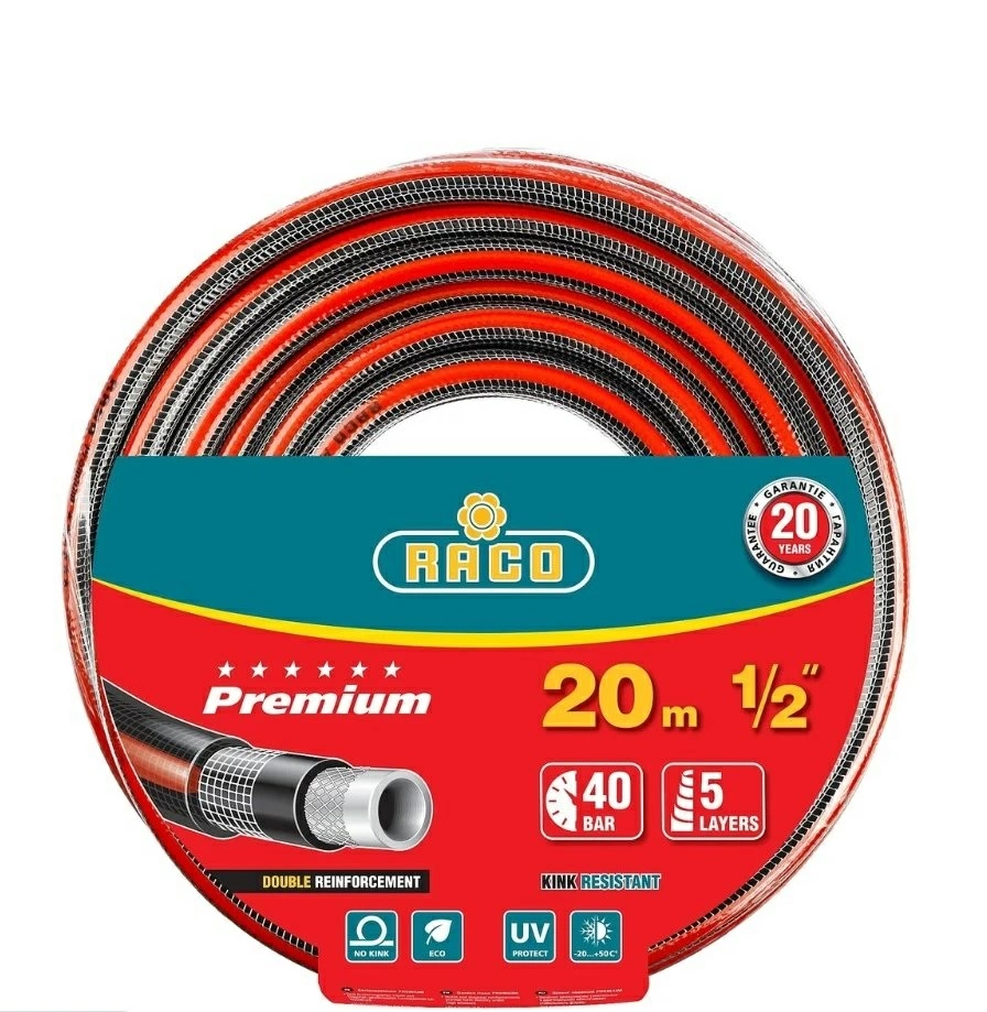 картинка Шланг армированный RACO Premium 1/2, 20 метров 40атмосфер