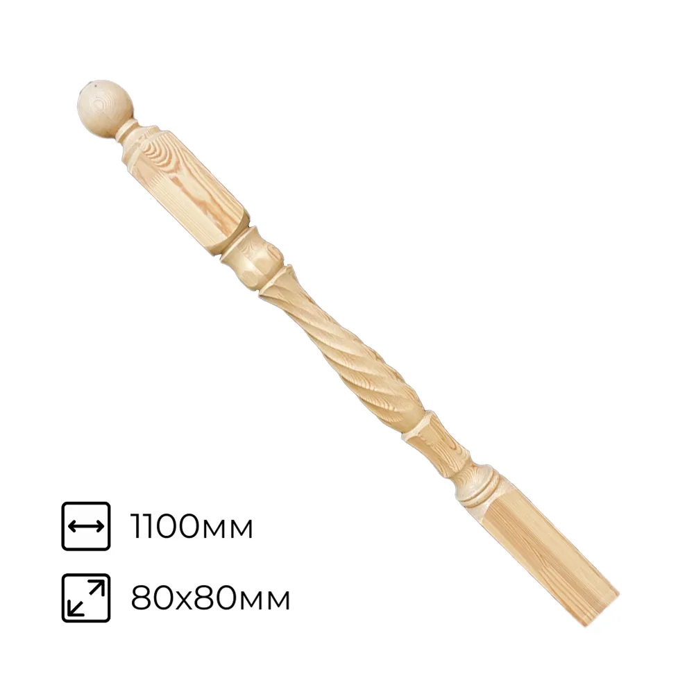 картинка Столб №11 Свеча 80х80х1100мм сорт А сосна