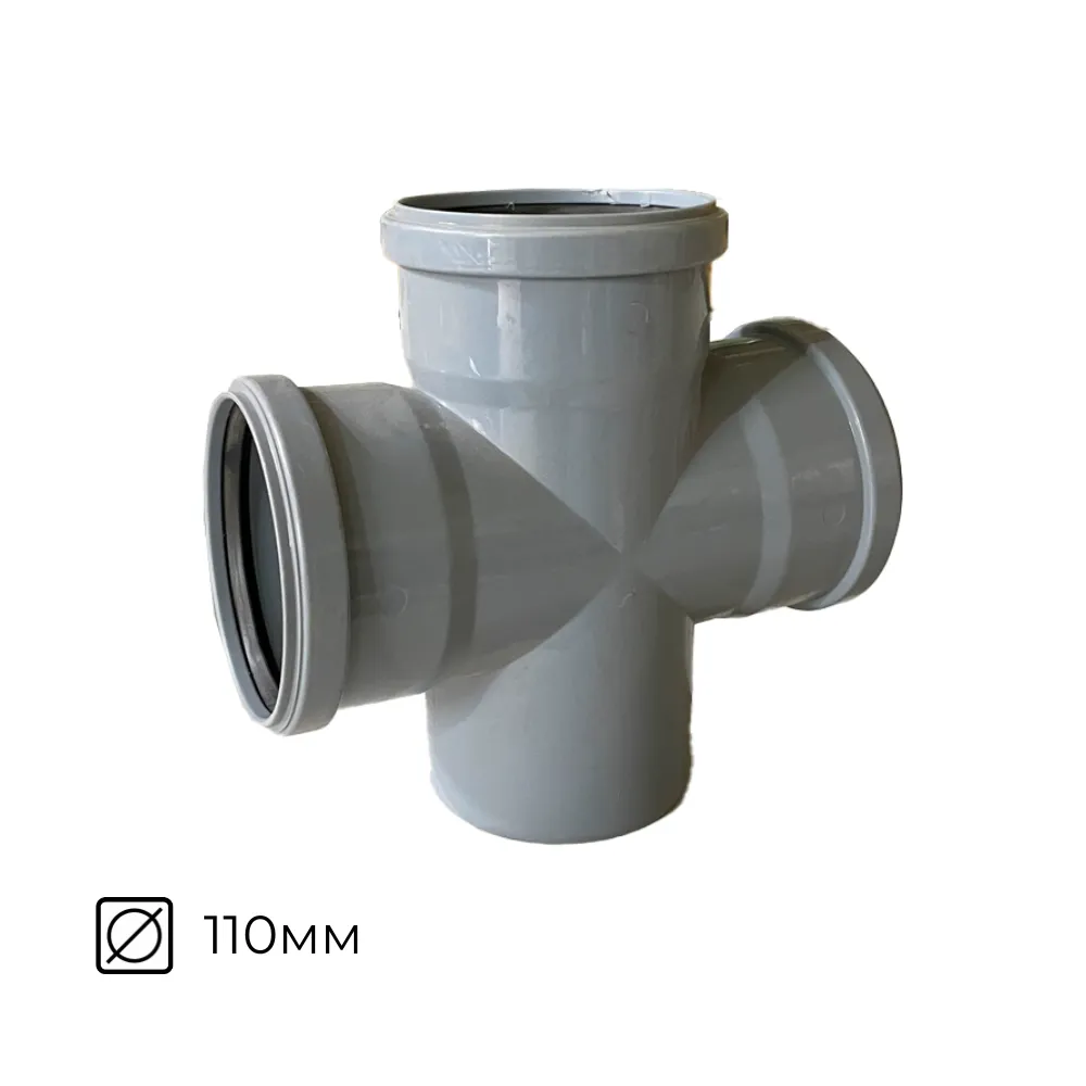 картинка Крестовина канализационная 110х110х87º внутренняя