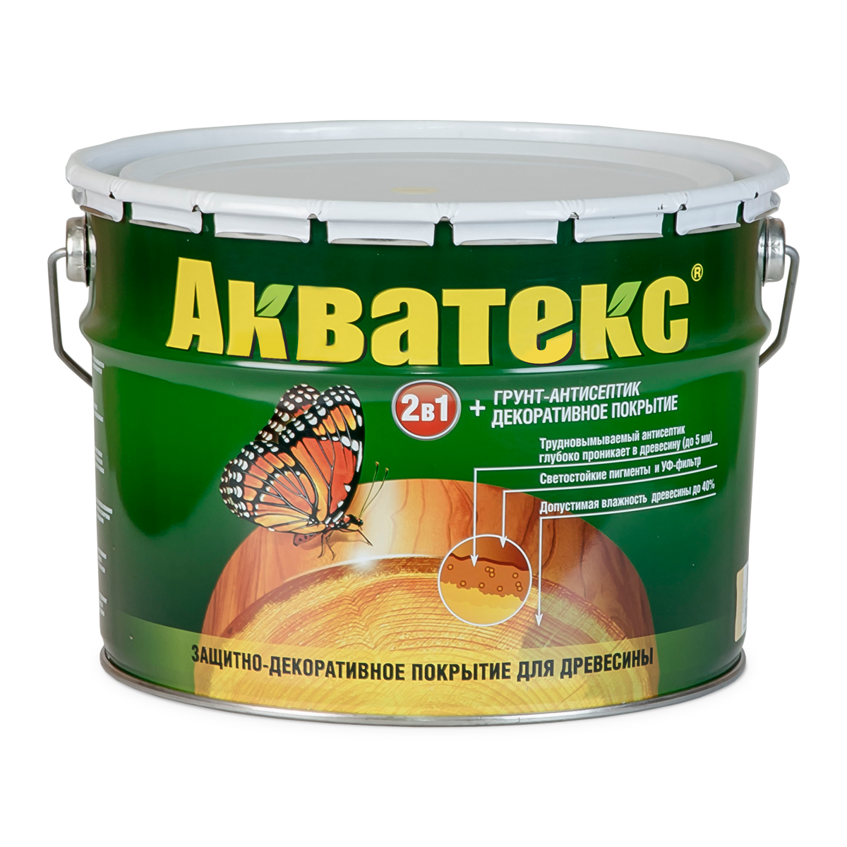 картинка Акватекс 2в1. Дуб. 2,7/3 л. Защитно-декоративное покрытие для древесины