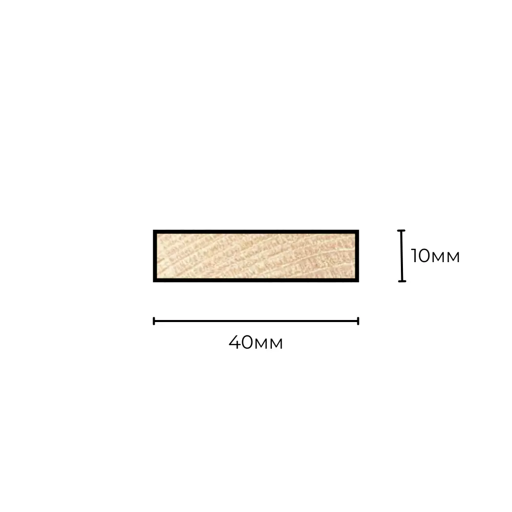 картинка Брусок строганый хвоя 10х40х2000мм сорт АВ 