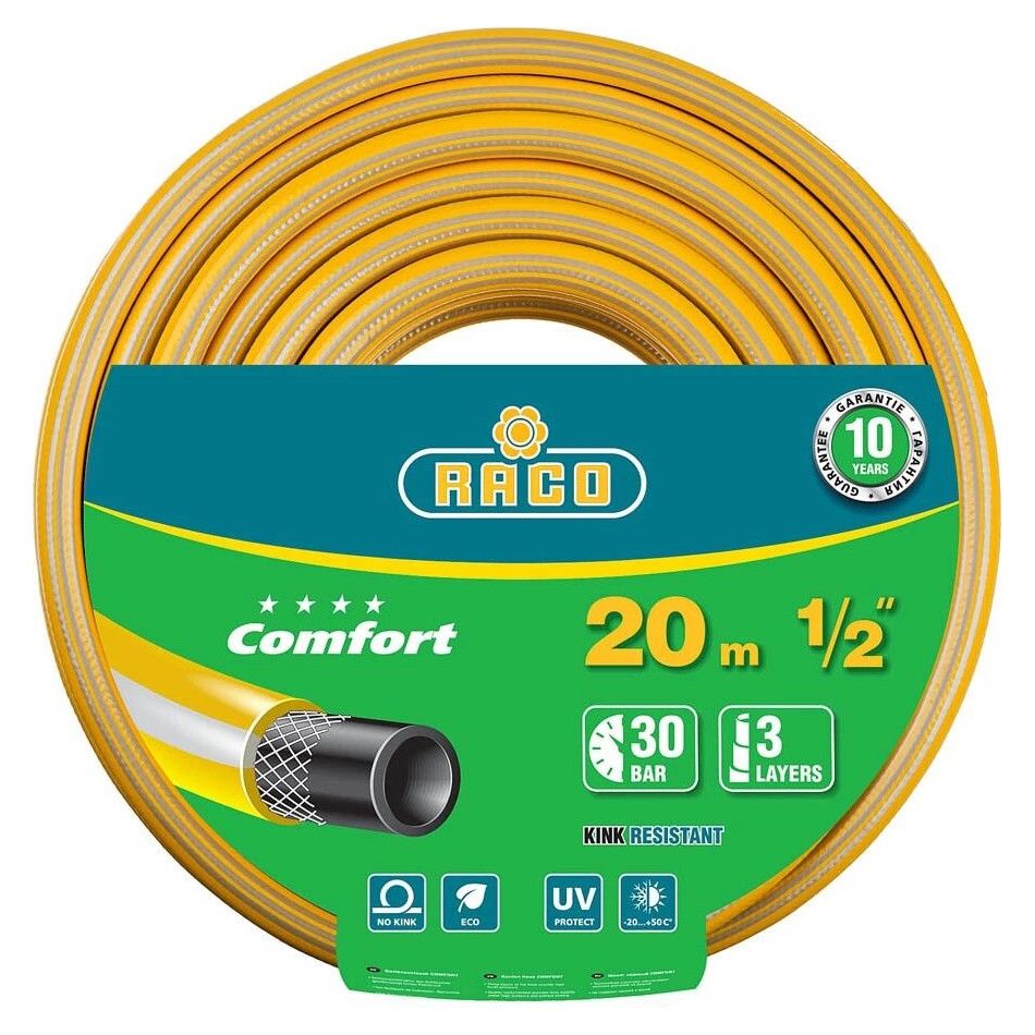 картинка Шланг армированный RACO Comfort 1/2, 20 метров 30атмосфер