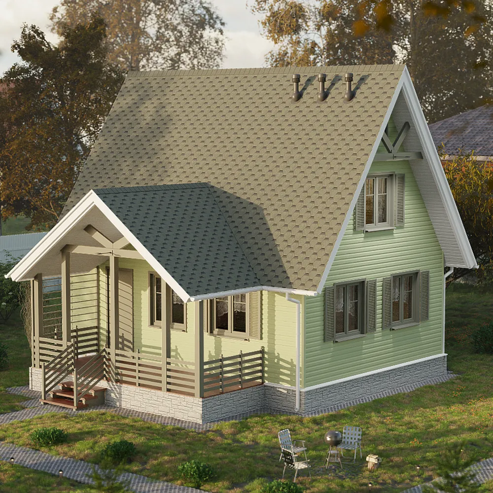 картинка Сайдинг Docke PASTEL Корабельный брус Киви