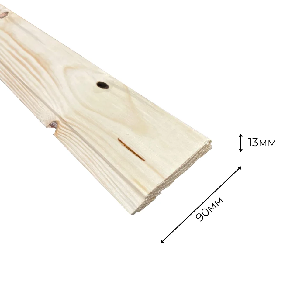 картинка Вагонка ель/сосна 13х90х1200мм сорт С
