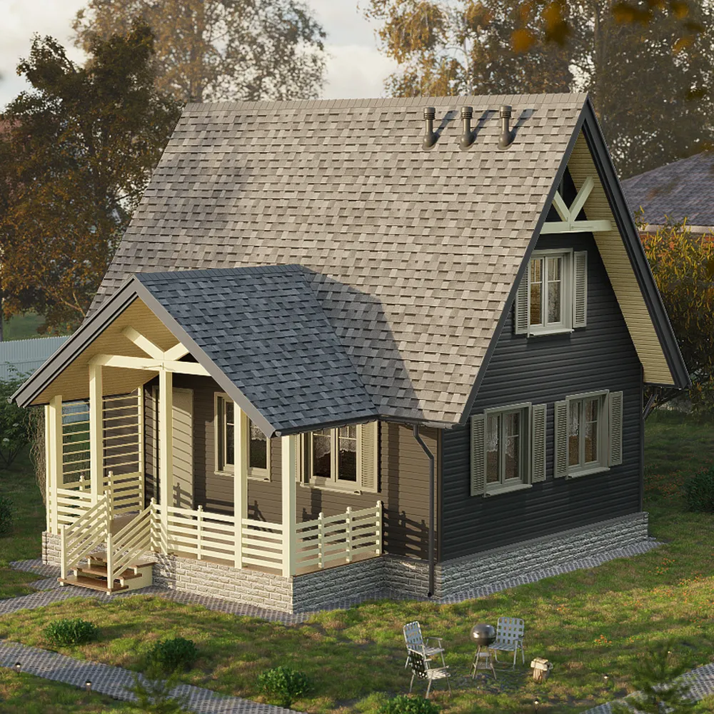 картинка Сайдинг Docke INTENSIVE Корабельный брус Графит