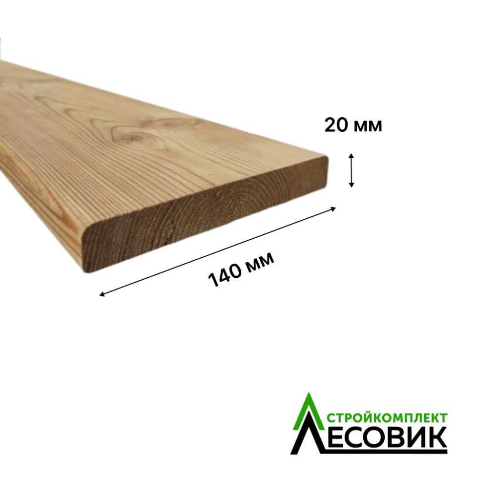 картинка Планкен прямой лиственница 20х140х3000 сорт А