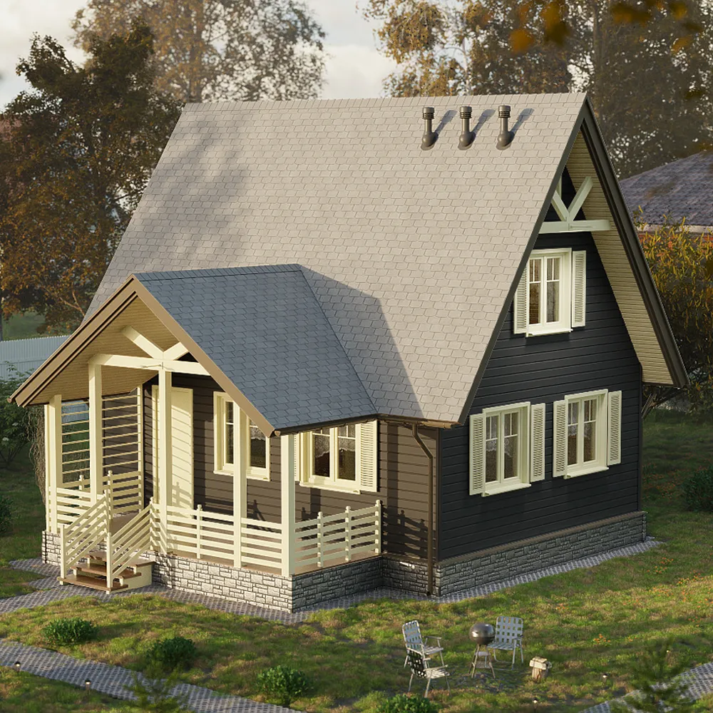 картинка Сайдинг Docke INTENSIVE Брус Графит