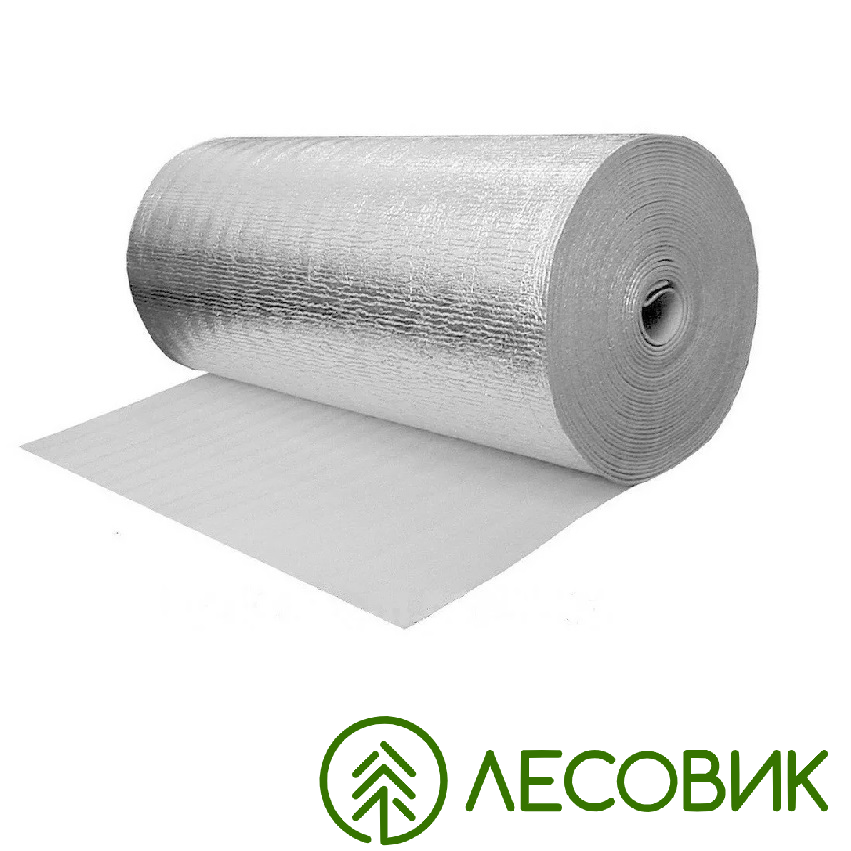 картинка Изолон НПЭ 03x1000 мм, дубл. метал.пл. (ISOLON 100 03 WLM 1.0) с размерами