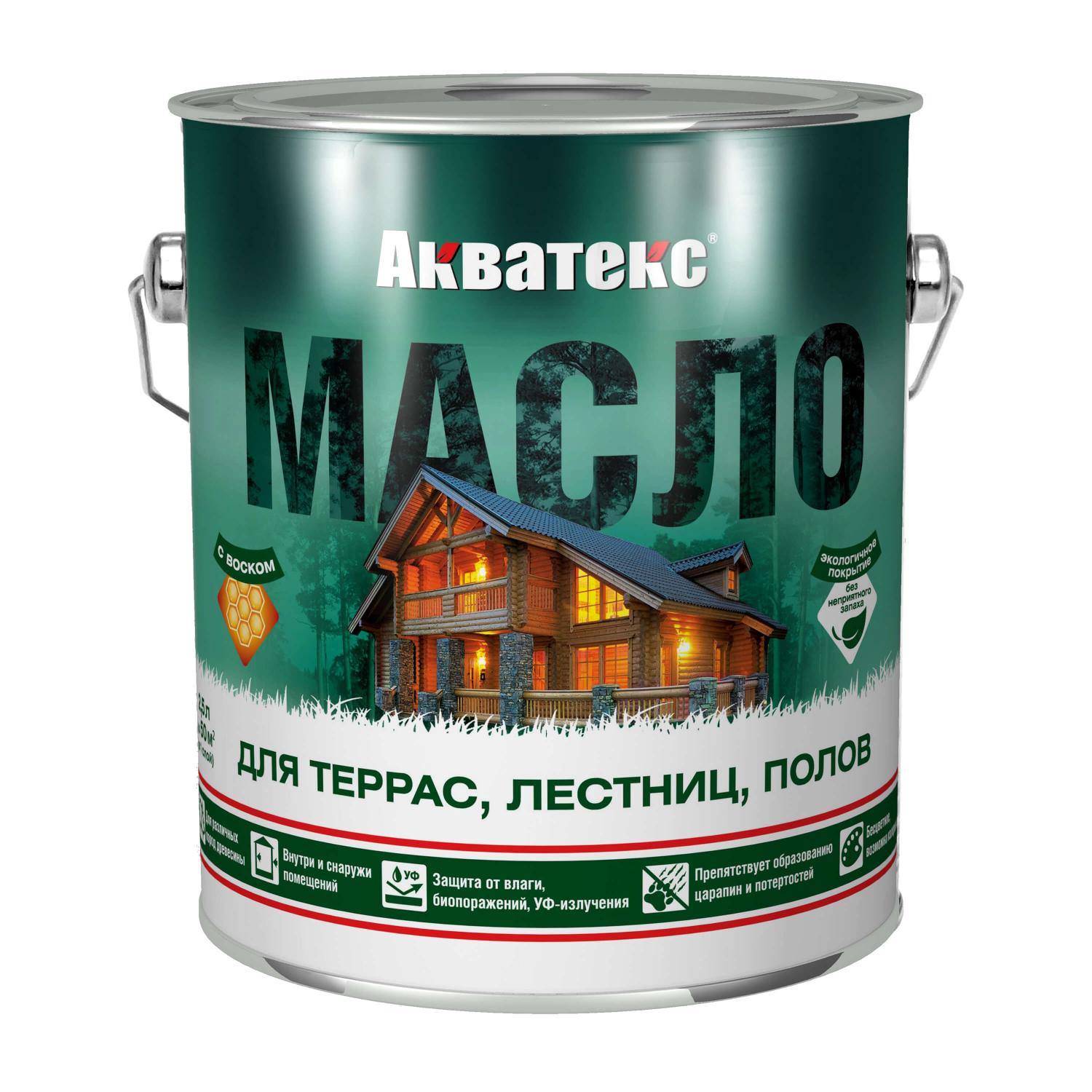 картинка Акватекс Палисандр. 2,5 л. Масло для террас, лестниц, полов