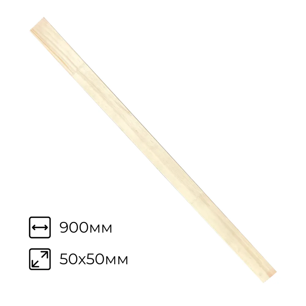 картинка Балясина Прямоугольная 50х50х900мм сосна сорт А