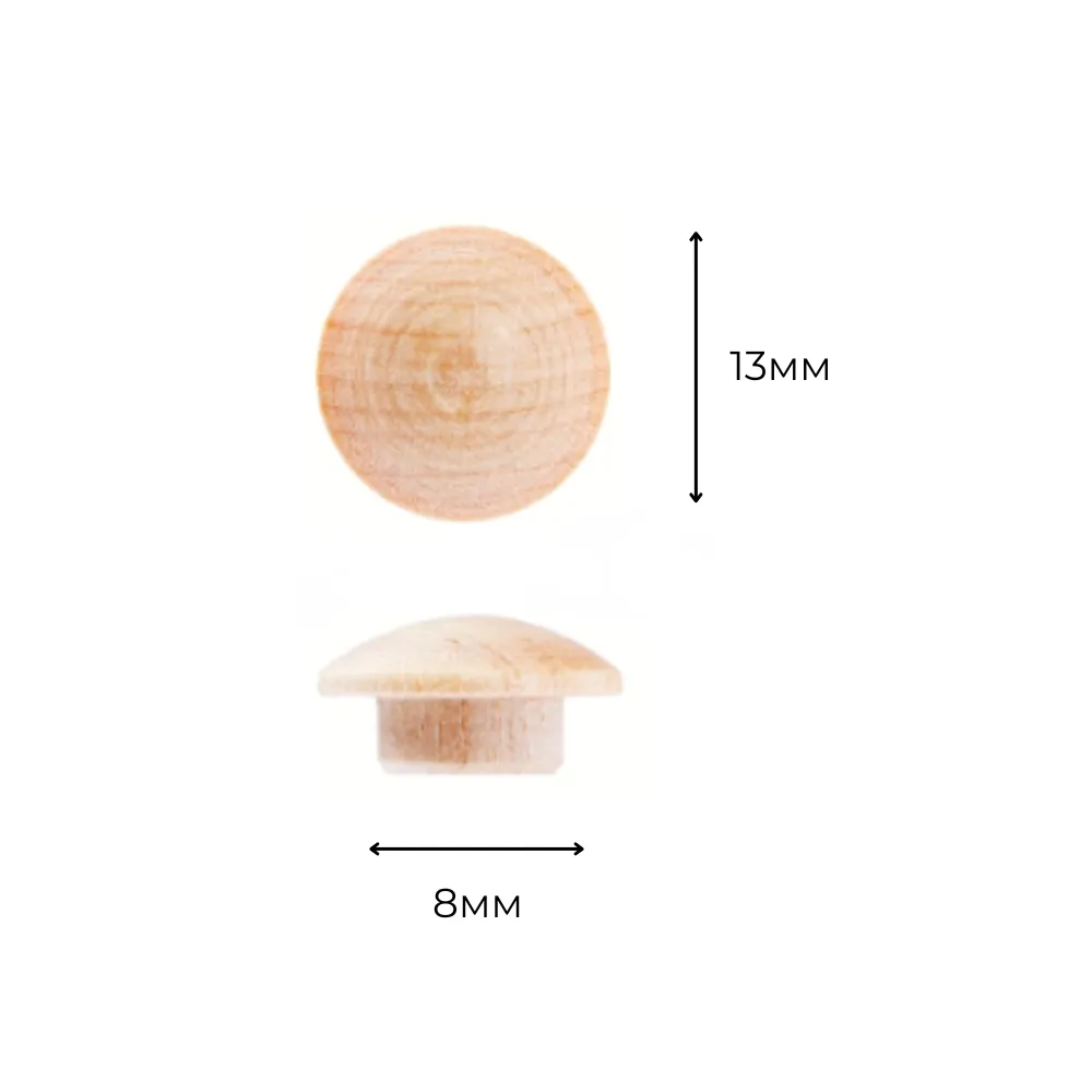 картинка Заглушка деревянная из березы 8мм/13мм