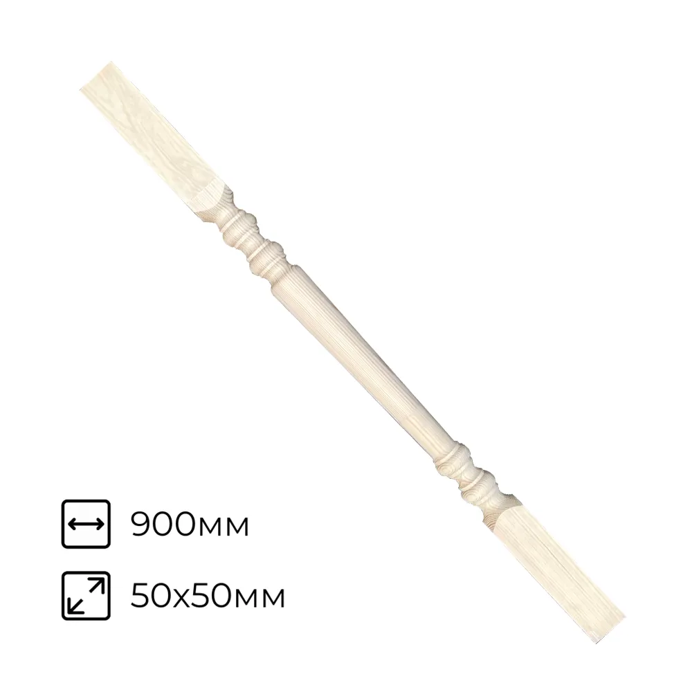 картинка Балясина №3 Тюльпан 50х50х900мм сосна сорт А