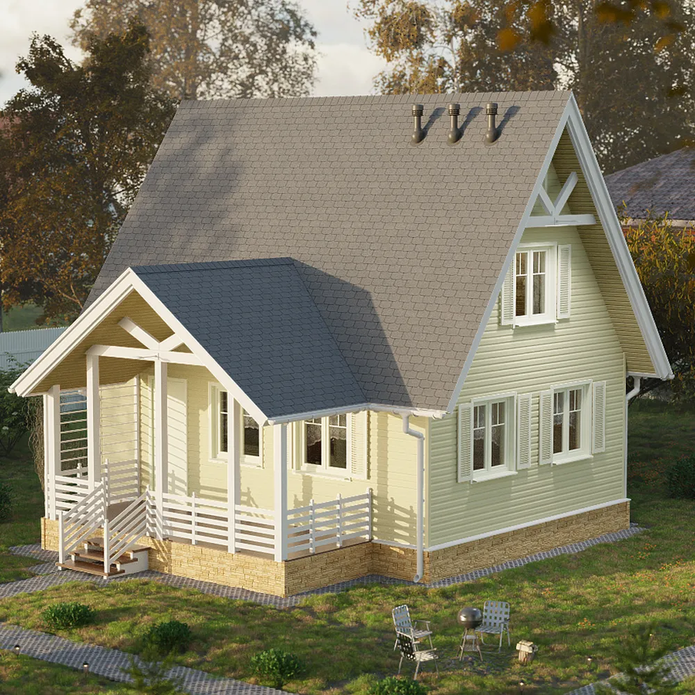 картинка Сайдинг Docke PASTEL Корабельный брус Лимон