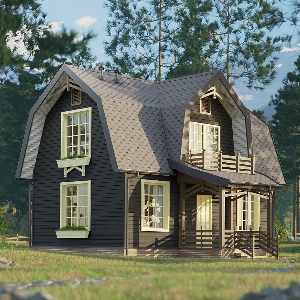 картинка Сайдинг Docke INTENSIVE Брус Графит